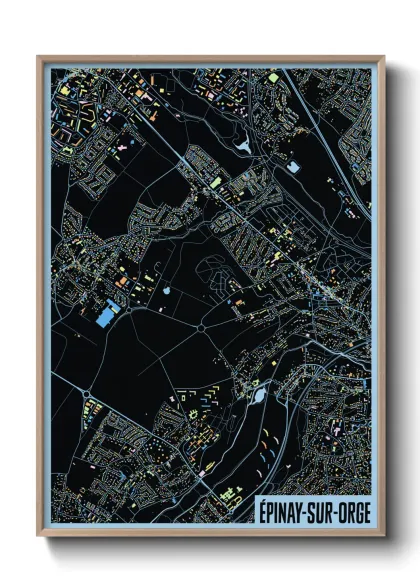Une affiche de carte sur Épinay-sur-Orge