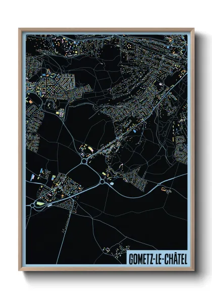 Une affiche de carte sur Gometz-le-Châtel