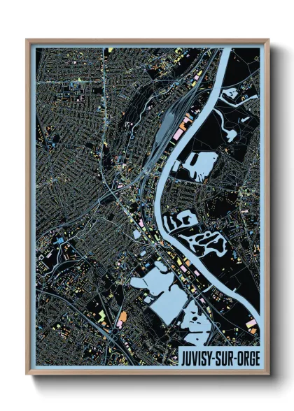Une affiche de carte sur Juvisy-sur-Orge