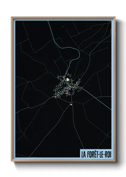 Une affiche de carte sur La Forêt-le-Roi