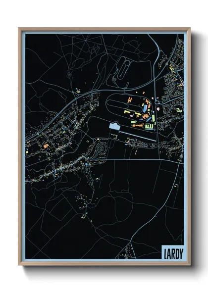 Une affiche de carte sur Lardy