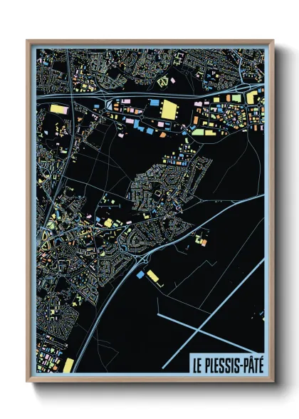 Une affiche de carte sur Le Plessis-Pâté