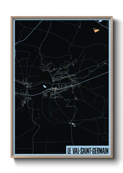Une affiche de carte sur Le Val-Saint-Germain