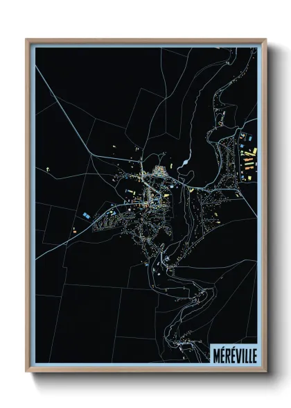 Une affiche de carte sur Méréville