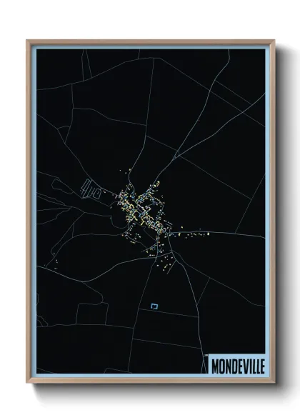 Une affiche de carte sur Mondeville