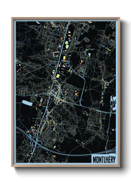 Une affiche de carte sur Montlhéry