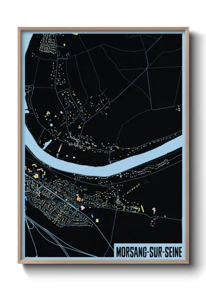 Une affiche de carte sur Morsang-sur-Seine