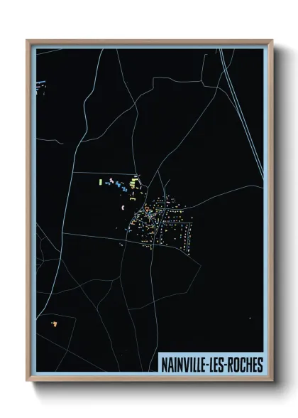 Une affiche de carte sur Nainville-les-Roches