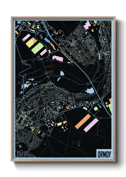 Une affiche de carte sur Ormoy