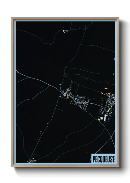 Une affiche de carte sur Pecqueuse