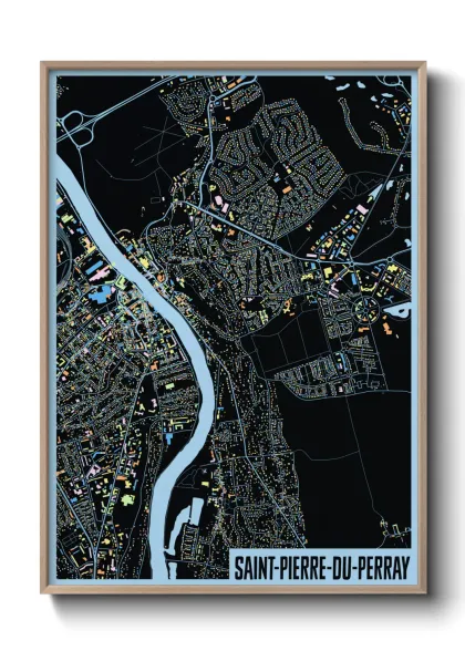 Une affiche de carte sur Saint-Pierre-du-Perray