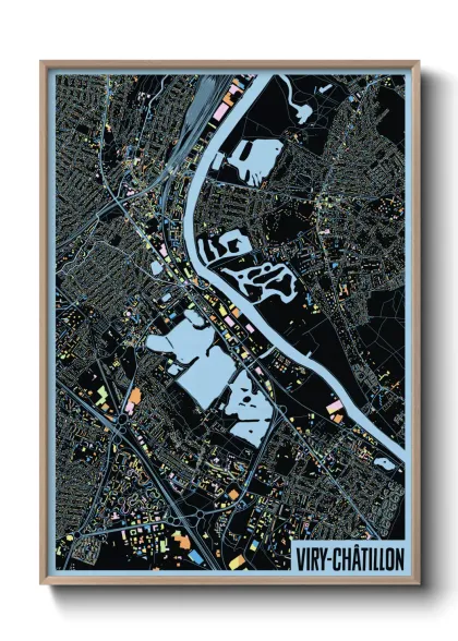 Une affiche de carte sur Viry-Châtillon