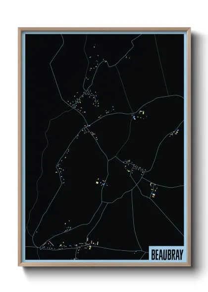 Une affiche de carte sur Beaubray