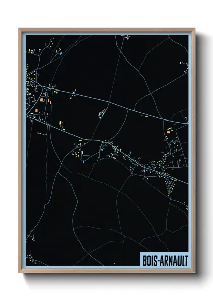 Une affiche de carte sur Bois-Arnault