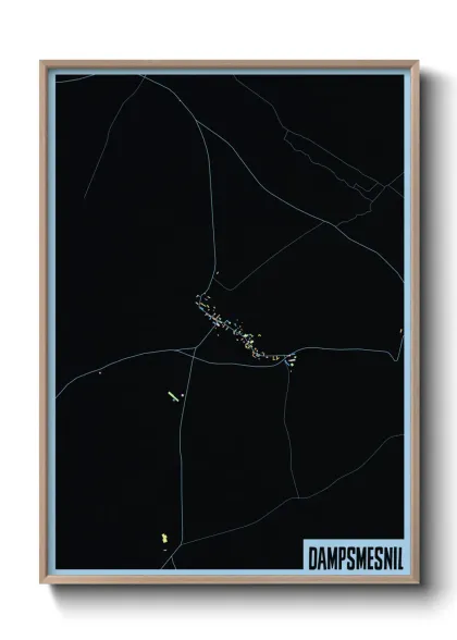 Une affiche de carte sur Dampsmesnil