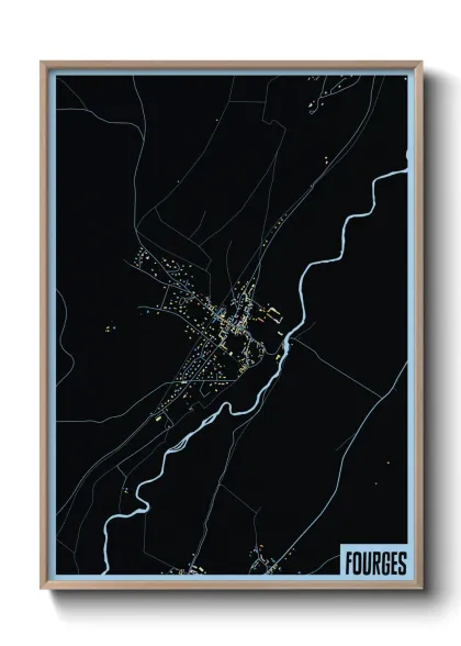 Une affiche de carte sur Fourges