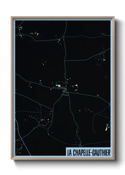 Une affiche de carte sur La Chapelle-Gauthier