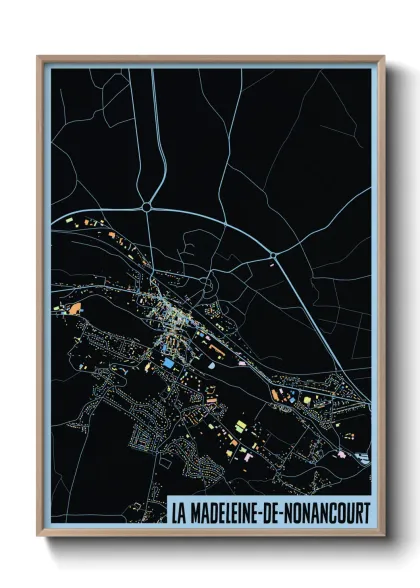 Une affiche de carte sur La Madeleine-de-Nonancourt
