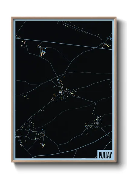 Une affiche de carte sur Pullay