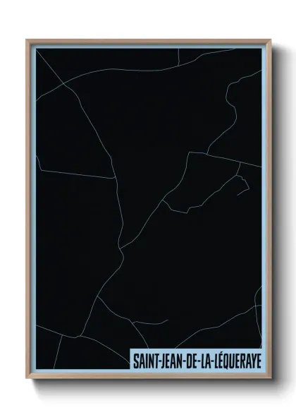 Une affiche de carte sur Saint-Jean-de-la-Léqueraye