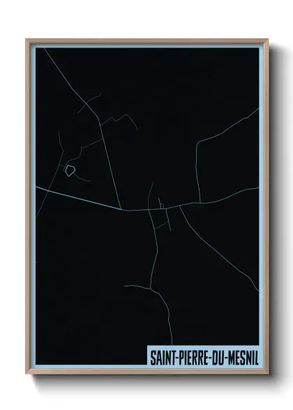 Une affiche de carte sur Saint-Pierre-du-Mesnil