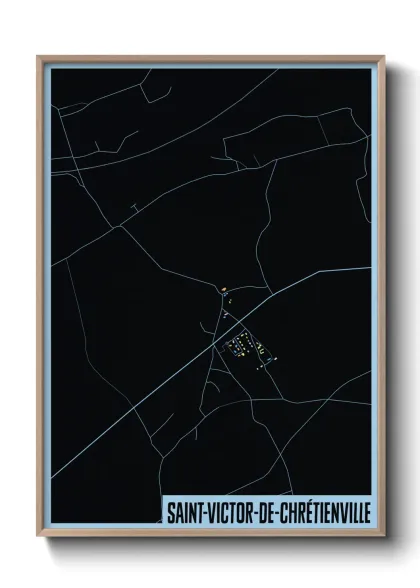 Une affiche de carte sur Saint-Victor-de-Chrétienville