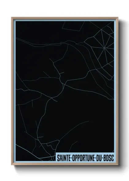 Une affiche de carte sur Sainte-Opportune-du-Bosc