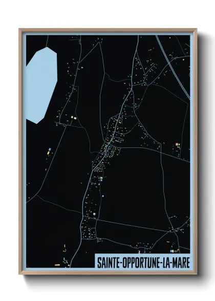 Une affiche de carte sur Sainte-Opportune-la-Mare