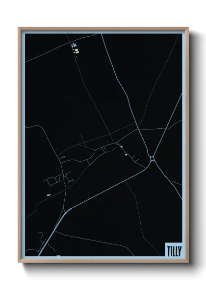 Une affiche de carte sur Tilly