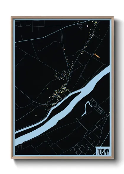 Une affiche de carte sur Tosny