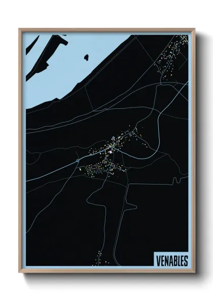 Une affiche de carte sur Venables