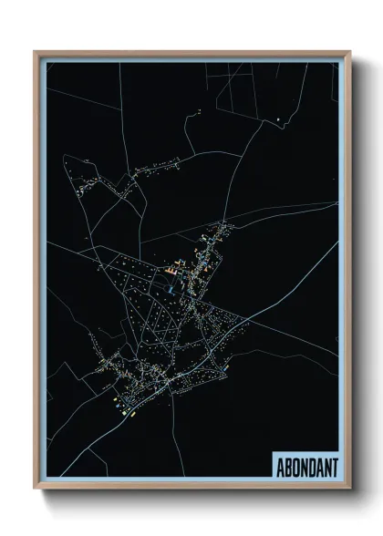 Une affiche de carte sur Abondant