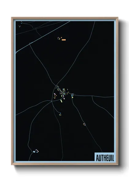 Une affiche de carte sur Autheuil