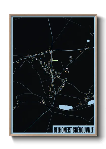 Une affiche de carte sur Belhomert-Guéhouville