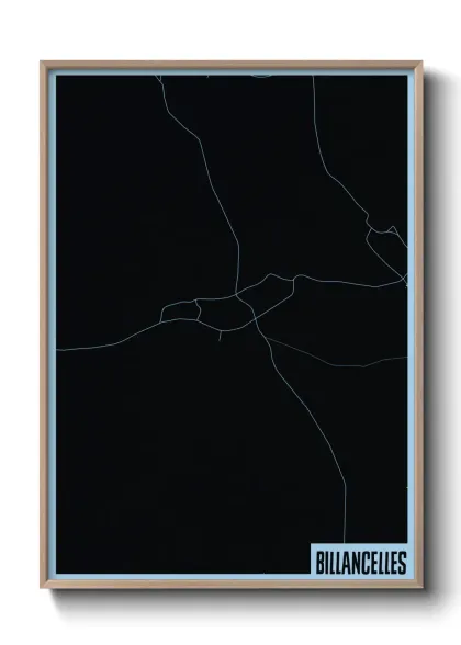 Une affiche de carte sur Billancelles