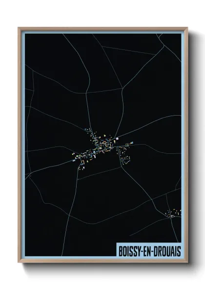 Une affiche de carte sur Boissy-en-Drouais