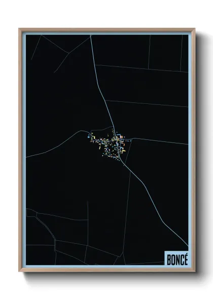Une affiche de carte sur Boncé