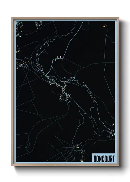 Une affiche de carte sur Boncourt