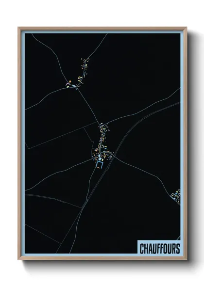 Une affiche de carte sur Chauffours