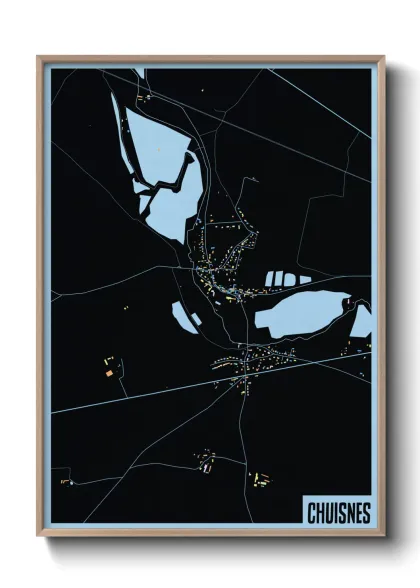 Une affiche de carte sur Chuisnes