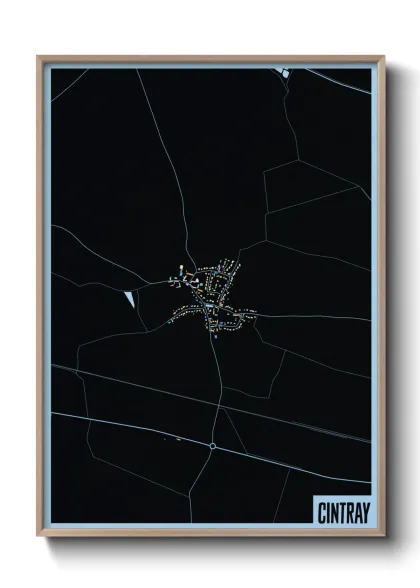 Une affiche de carte sur Cintray