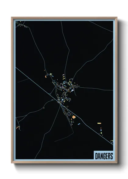 Une affiche de carte sur Dangers