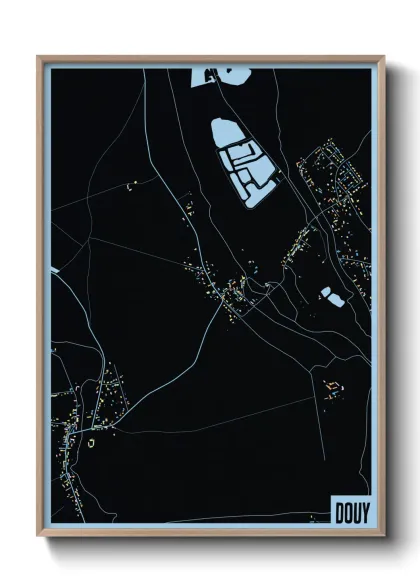 Une affiche de carte sur Douy