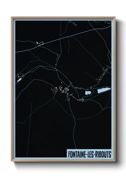 Une affiche de carte sur Fontaine-les-Ribouts