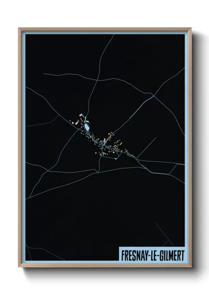 Une affiche de carte sur Fresnay-le-Gilmert