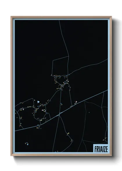 Une affiche de carte sur Friaize