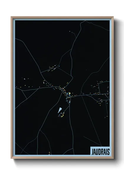 Une affiche de carte sur Jaudrais