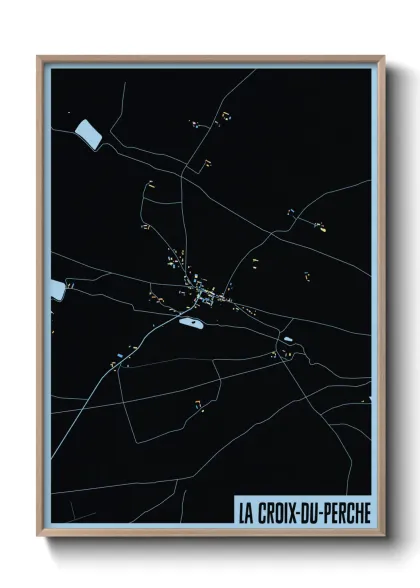 Une affiche de carte sur La Croix-du-Perche