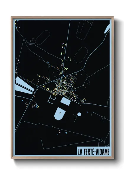 Une affiche de carte sur La Ferté-Vidame