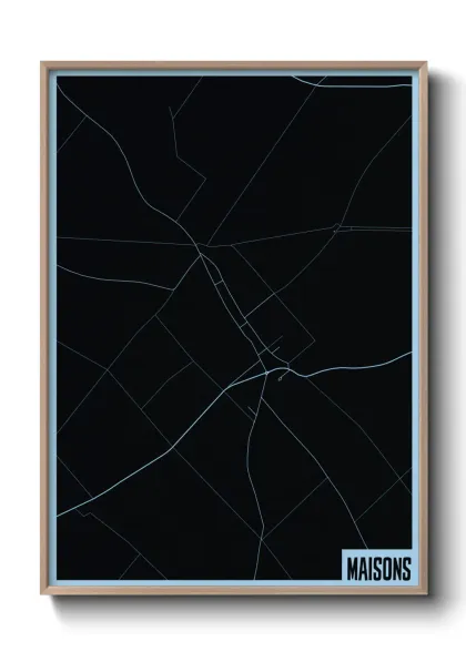 Une affiche de carte sur Maisons